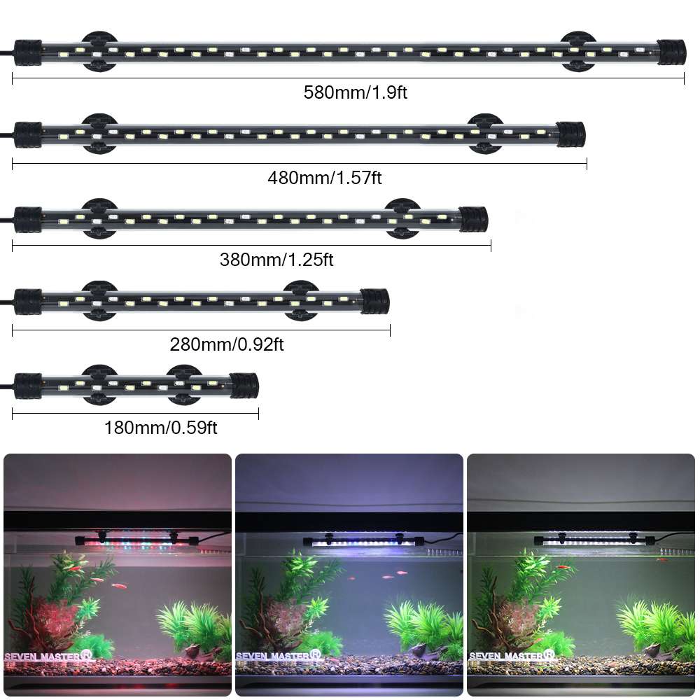 Aquarium Plant Substrate - 水族館ライト LED 植物成長ランプ防水水槽ライト 18-58 センチメートル水中水族館の装飾照明 90-260V