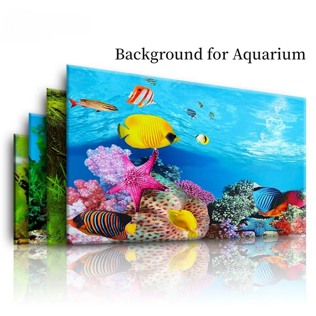 Aquarium Plants Live - 3D水族館の背景ステッカー,水槽の装飾,海洋植物,両面風景,装飾アクセサリー