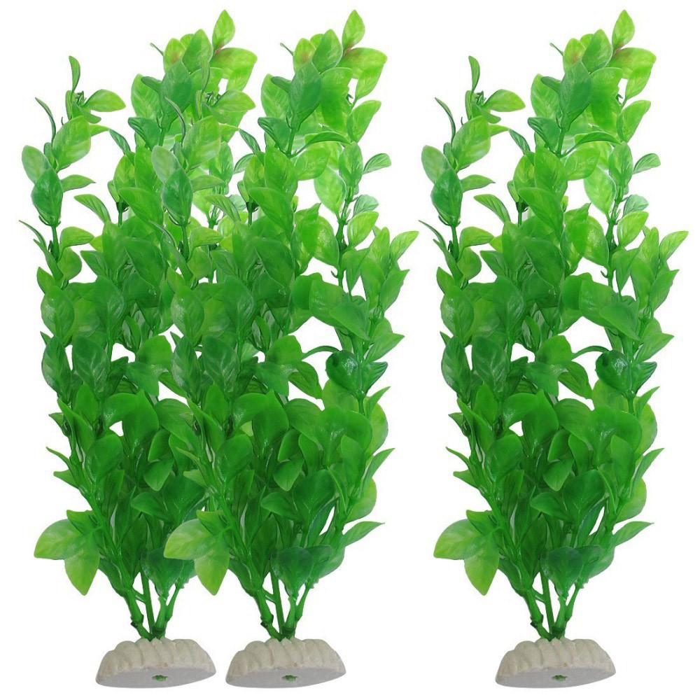 Aquarium Plants Live - 3 個人工芝水族館の装飾植物水植物プラスチック水槽アクセサリーシミュレーション水生植物 27 センチメートル