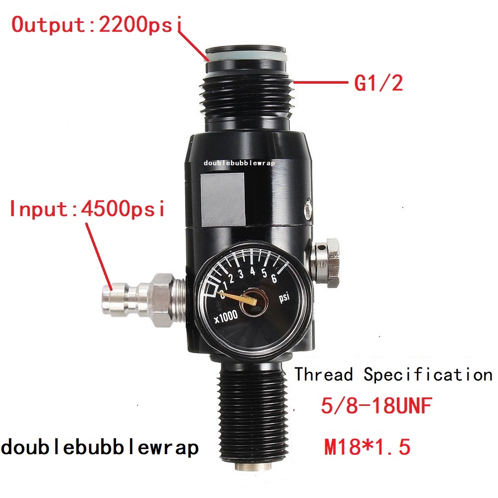 Aquarium Liquid Carbon - 高シリンダーレギュレーターバルブ,5/8-18unfまたはm18 x 1.5, 4500psi,ダイビング,水族館,植物,co2用