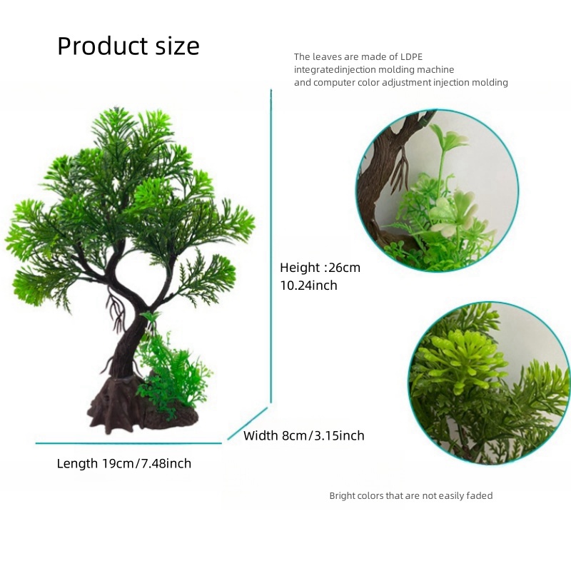 水槽DIY人工水槽装飾植物ツリーオーナメント水生植物草装飾ア - Live Plant Aquarium のレビューと価格