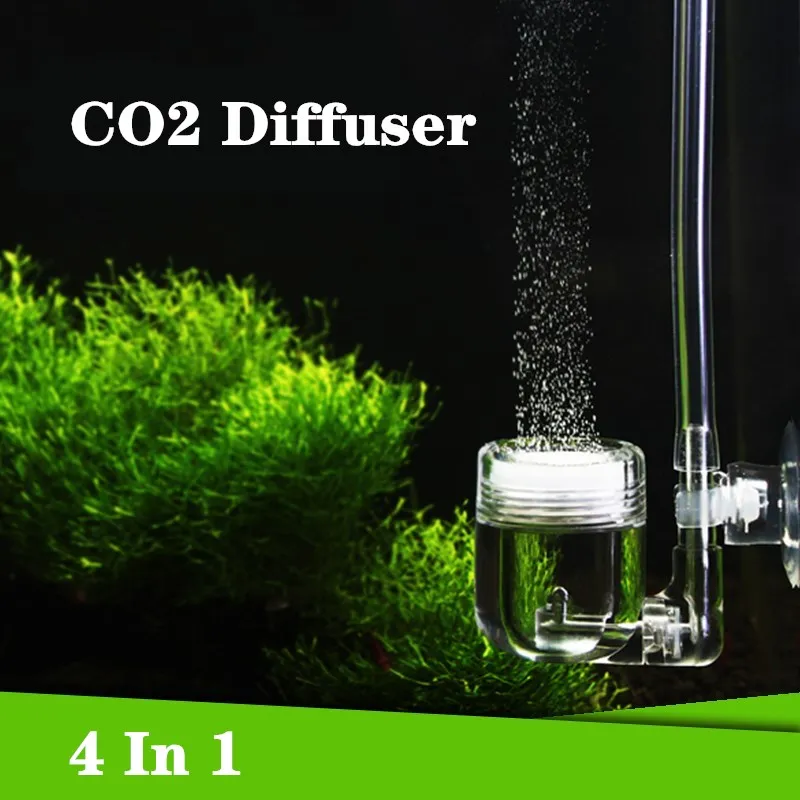 水槽用4in1 CO2ディフューザー、ガラス製タンクバブルリ - Live Plant Aquarium のレビューと価格