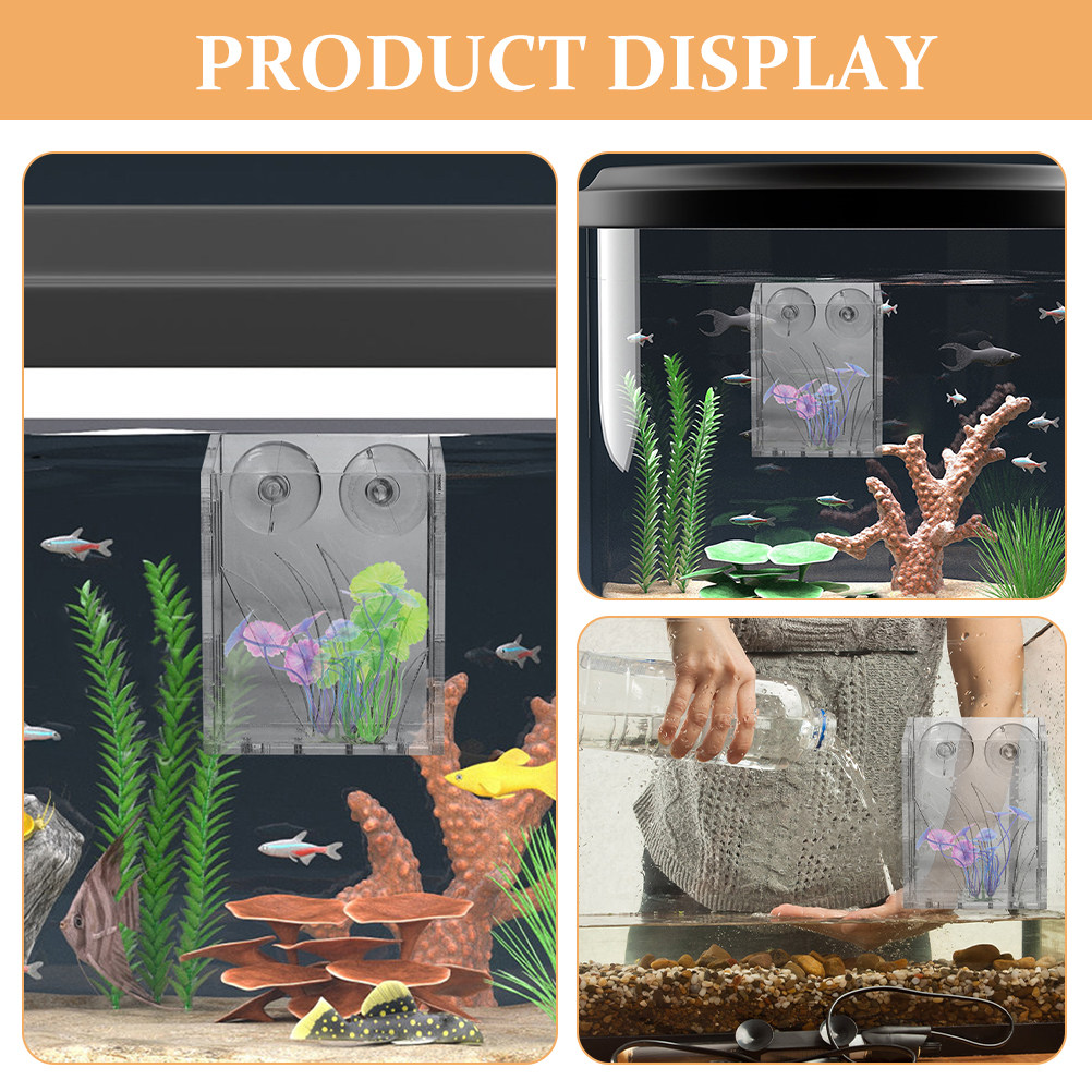 水槽用植物ホルダー3個入り。透明な吊り下げ式プランターカップ - Plant Aquarium Pot のレビューと価格