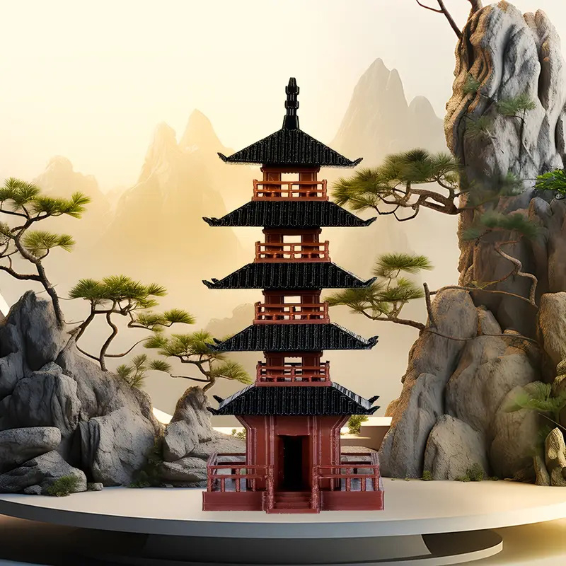 ミニパゴダ像古代建築模型禅庭盆栽水槽装飾 - Aquarium Moss のレビューと価格