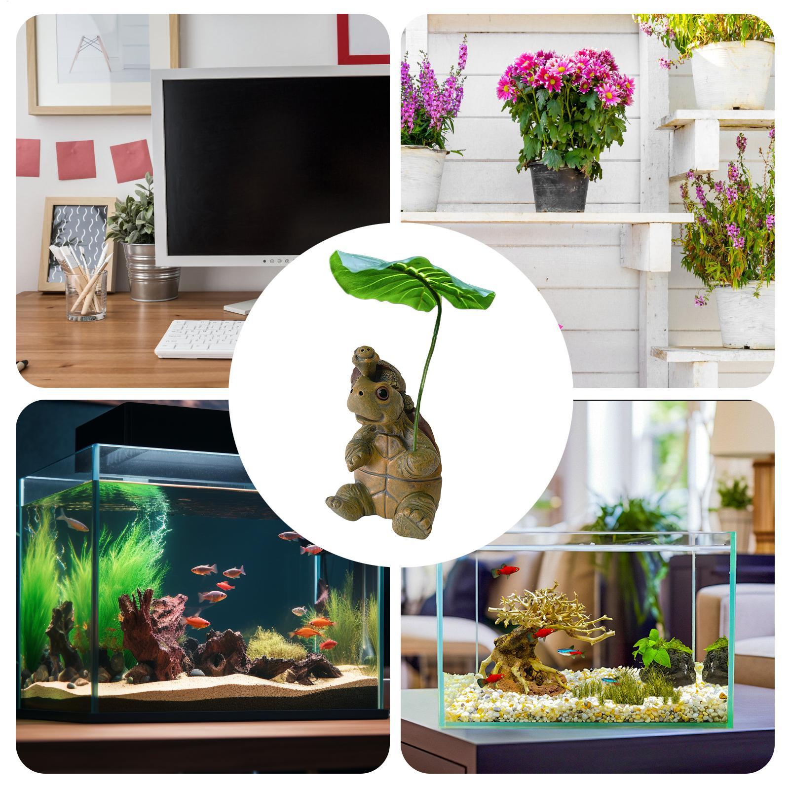 カメの置物水槽装飾海亀像樹脂製水槽動物カメプランターテラリウ - Plant Aquarium Pot のレビューと価格