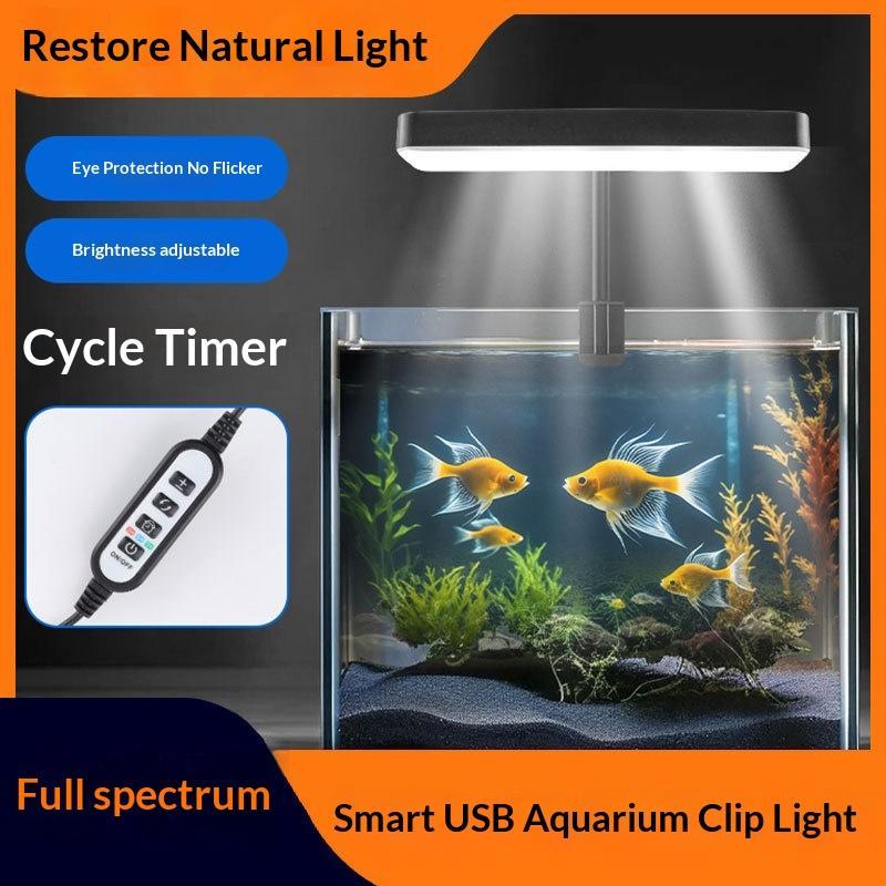 フルスペクトルLED水槽ライト 360度調整可能 タイマー付 - Aquarium Plant Light のレビューと価格